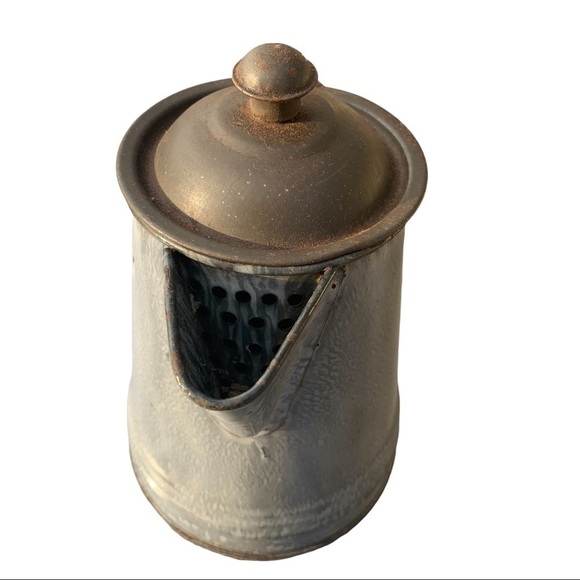 Antique Farmhouse Gray Granite Coffee Pot - Picture 2 of 10